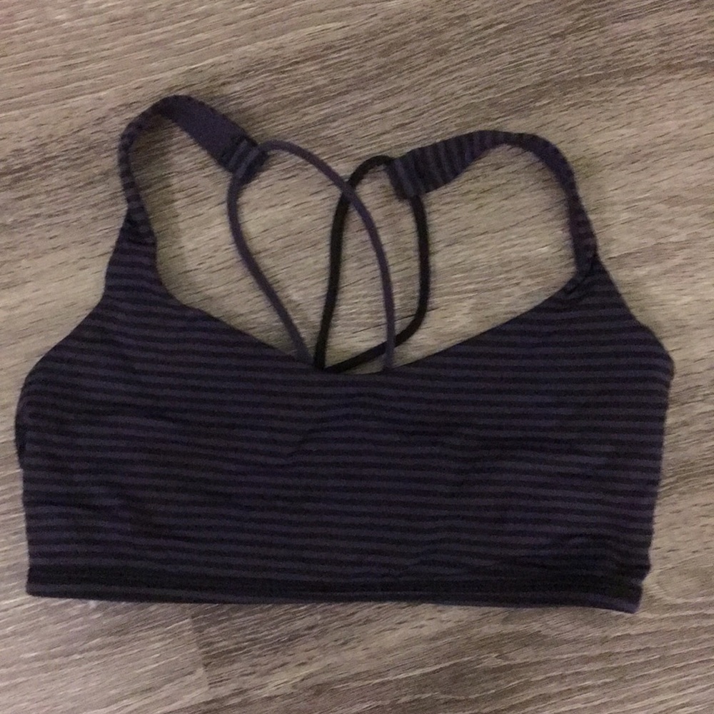 Striped lululemon sports bra